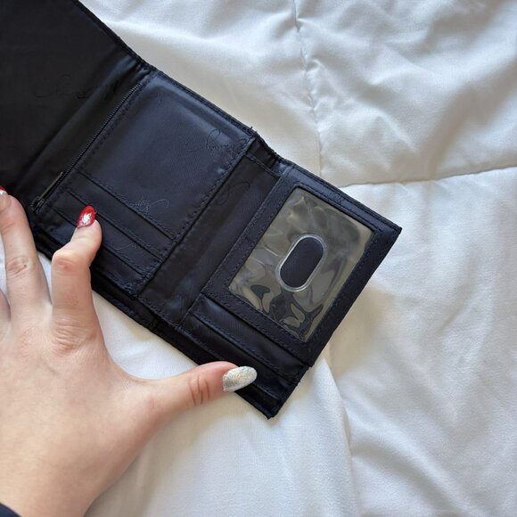 Vera Bradley Womens Navy Blue Quilted Tri-Fold Small Wallet 5x4 - Picture 5 of 9